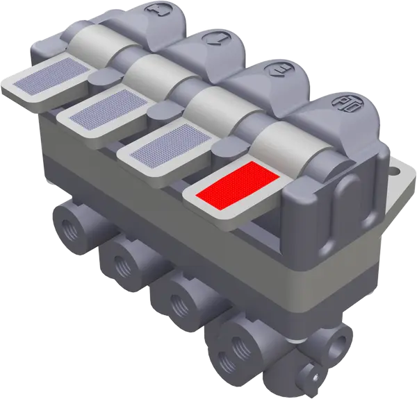 4 Way Air Valve Triangular Connection Plastic Housing